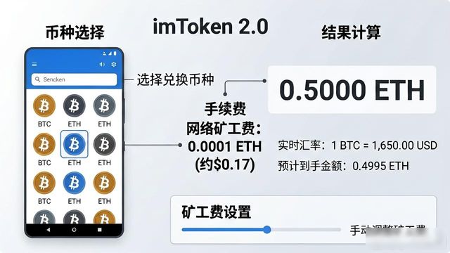 如何通过imToken 2.0钱包安卓版进行币种转换？_安卓手机钱包app_钱包转币一定要手续费吗