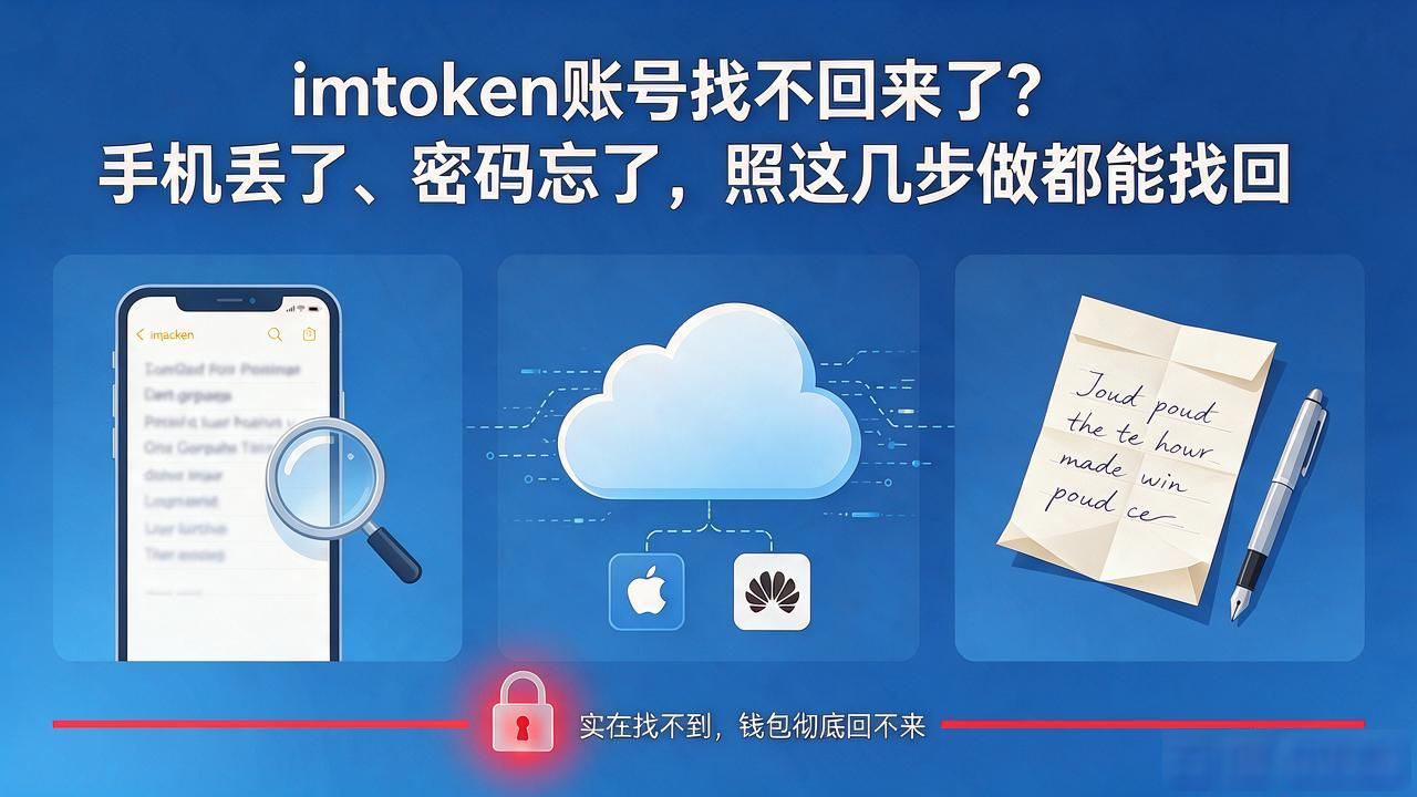 imtoken账号找不回来了？手机丢了、密码忘了，照这几步做都能找回