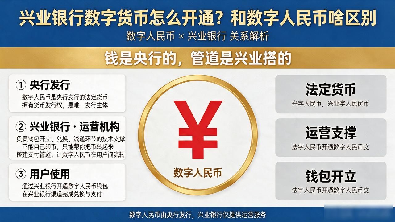 兴业银行数字货币怎么开通？和数字人民币啥区别