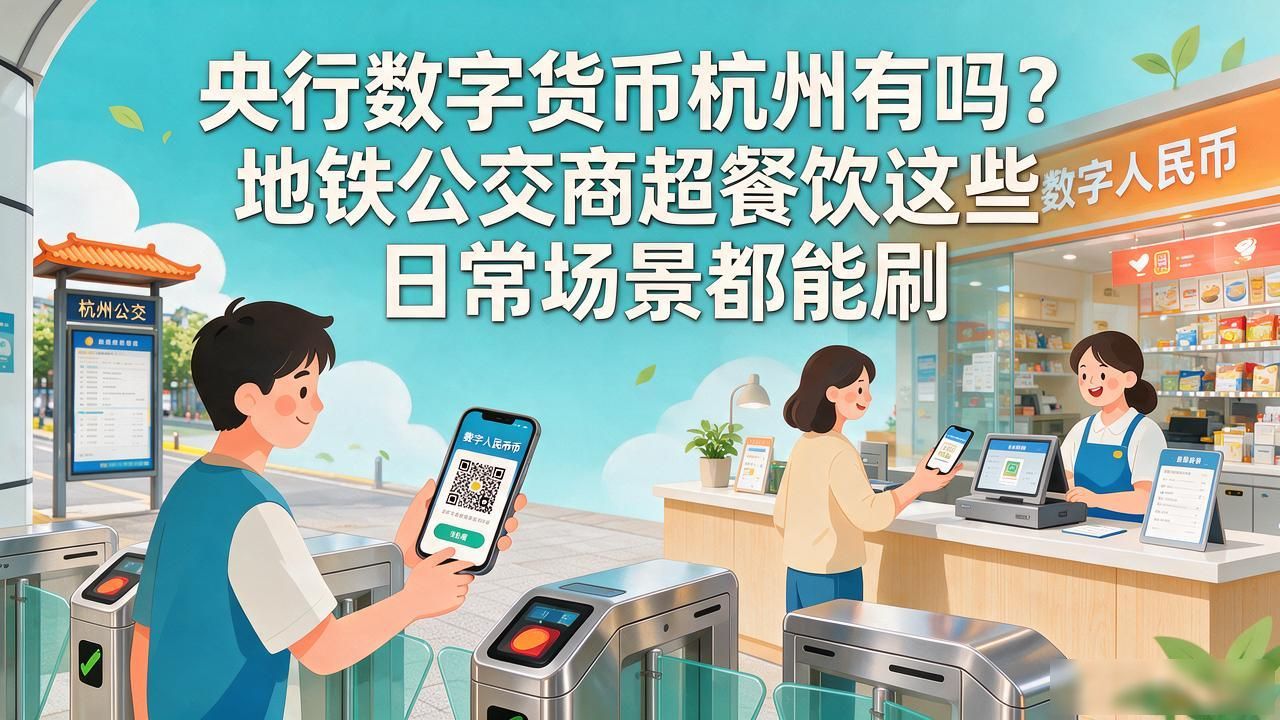 央行数字货币杭州有吗？地铁公交商超餐饮这些日常场景都能刷