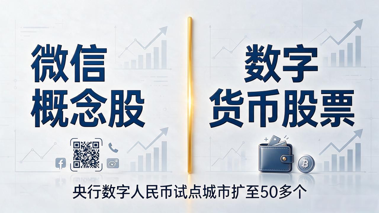 微信概念股和数字货币股票有啥区别？普通人别稀里糊涂就买