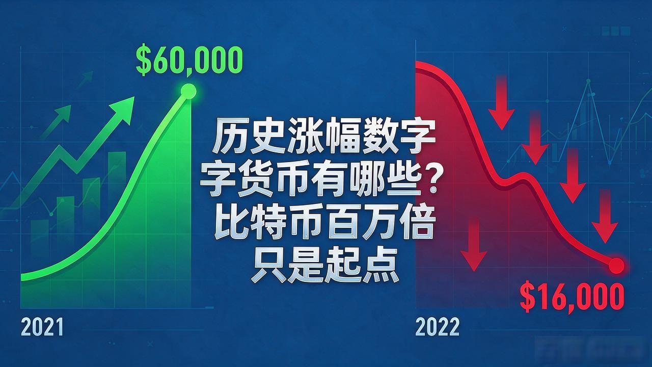 历史涨幅数字货币有哪些？比特币百万倍只是起点