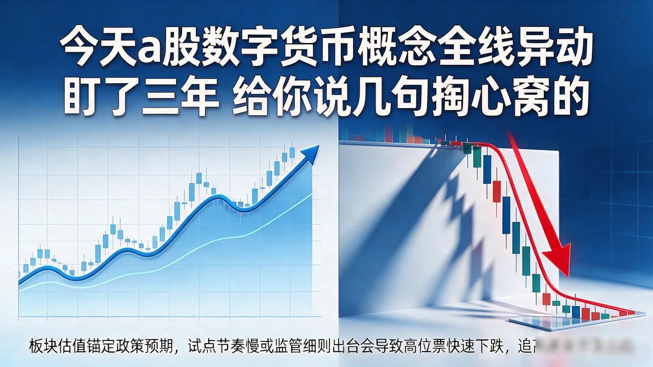 今天a股数字货币概念全线异动 盯了三年 给你说几句掏心窝的