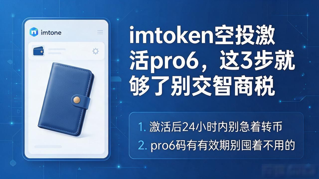 imtoken空投激活pro6，这3步就够了别交智商税